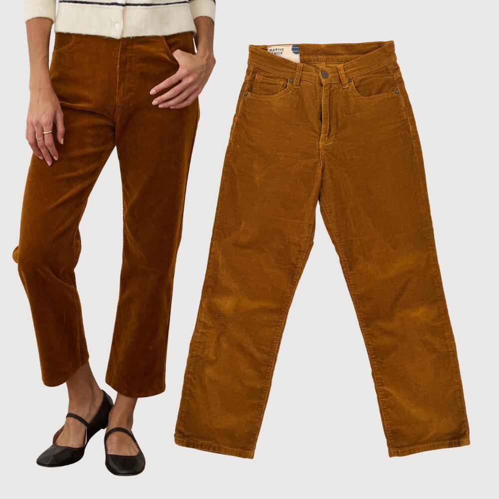Marine Layer Corduroy Straight Leg Jeans Copper 26